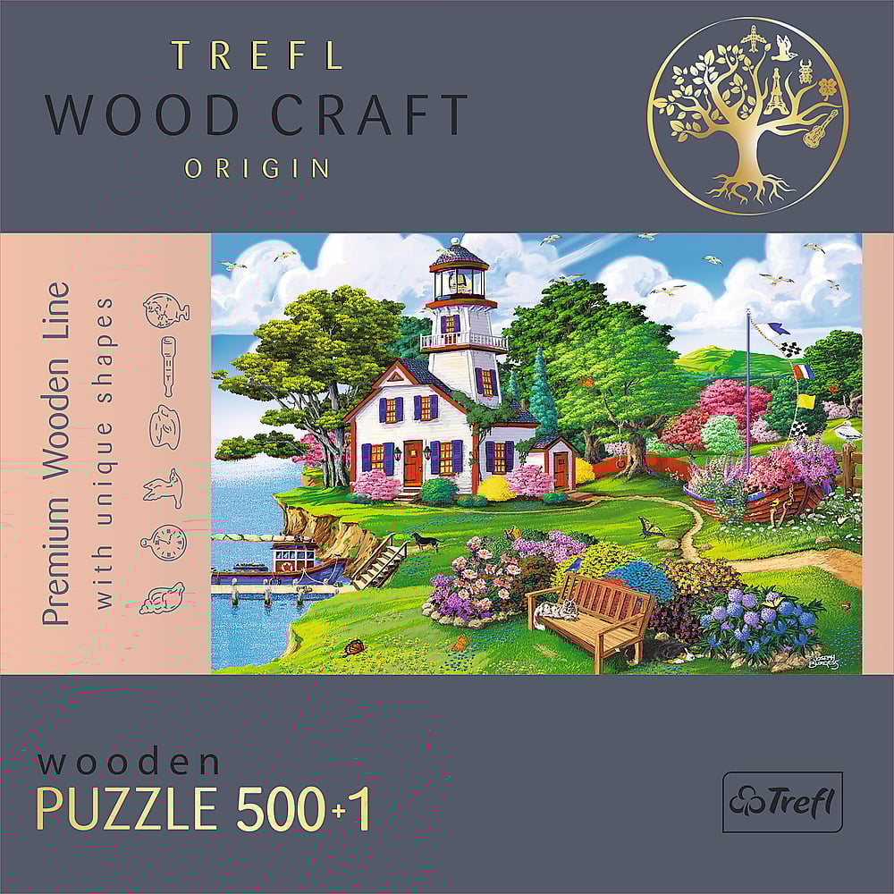 PUZZLE TREFL DIN LEMN 500+1 PIESE PORTUL IN TIMPUL VERII [5]