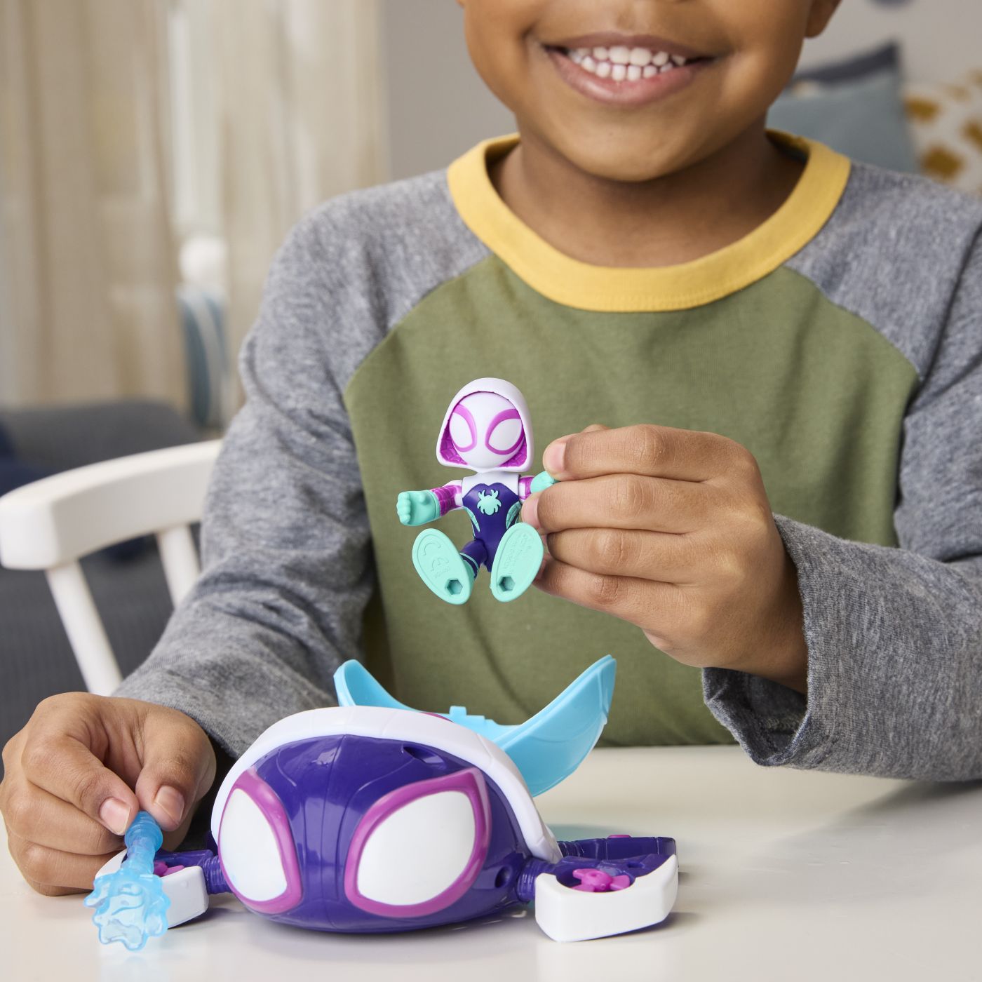 SPIDEY SI PRIETENII LUI UIMITORI MARVEL SET FIGURINA 7.6CM SI SUBMARINUL TESTOASA FANTOMA [6]