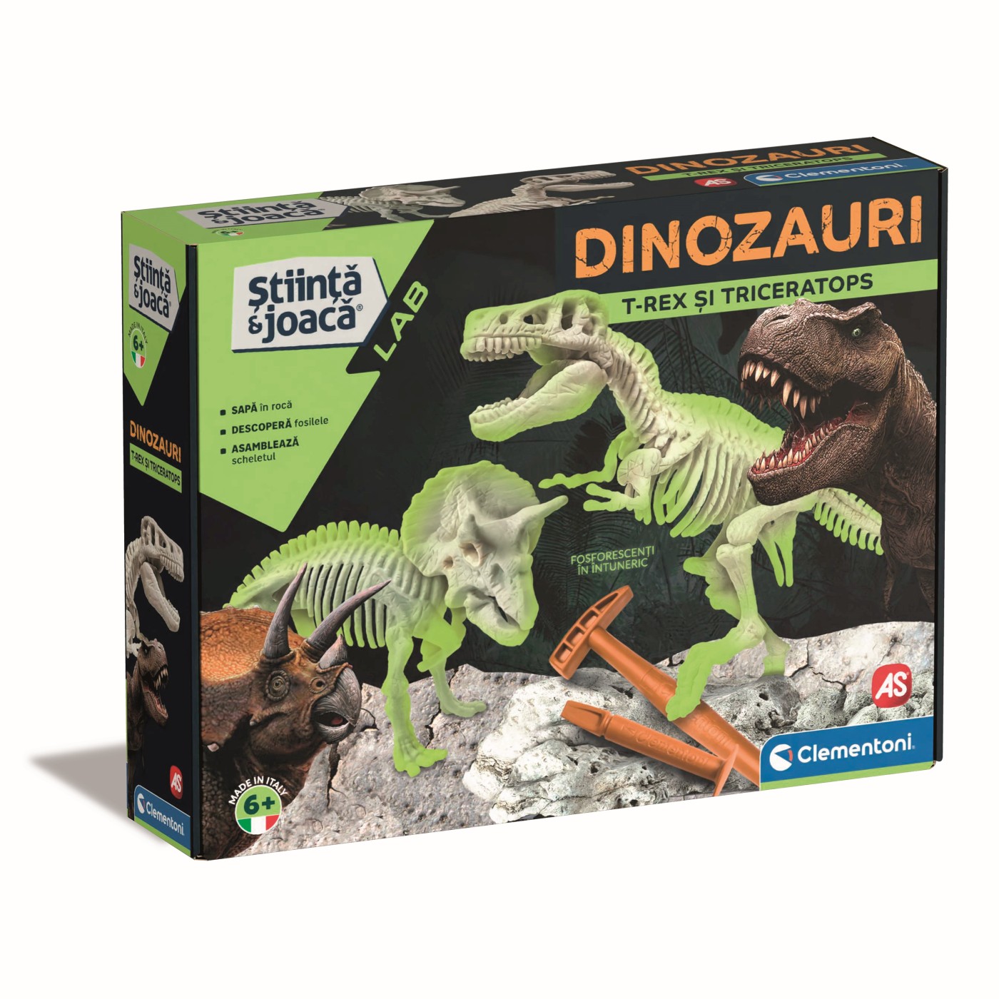 DESCOPERA DINOZAURUL T-REX & TRICERAPTOR FLUO STIINTA SI JOACA [7]