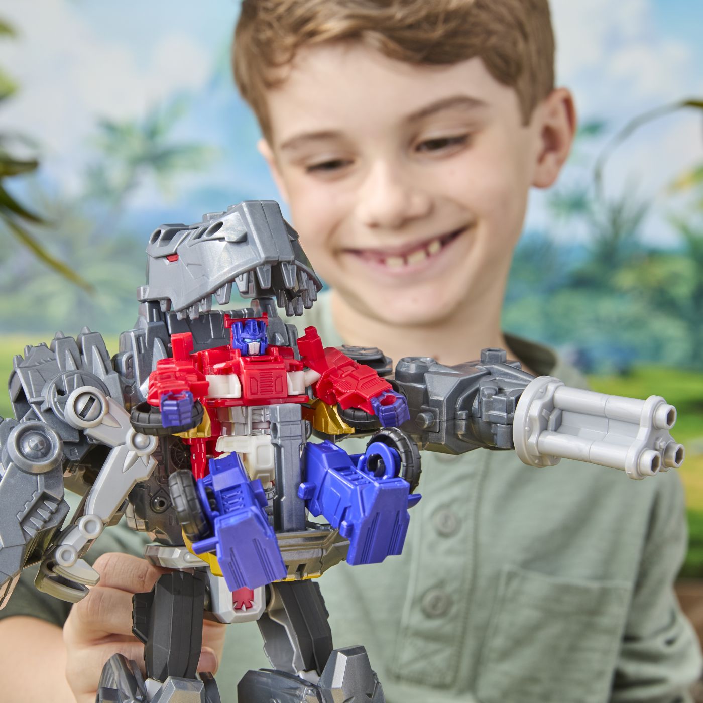 TRANSFORMERS CYBERWORLD ROBOT GRIMLOCK TRANSFORMABIL IN DINOZAUR [7]