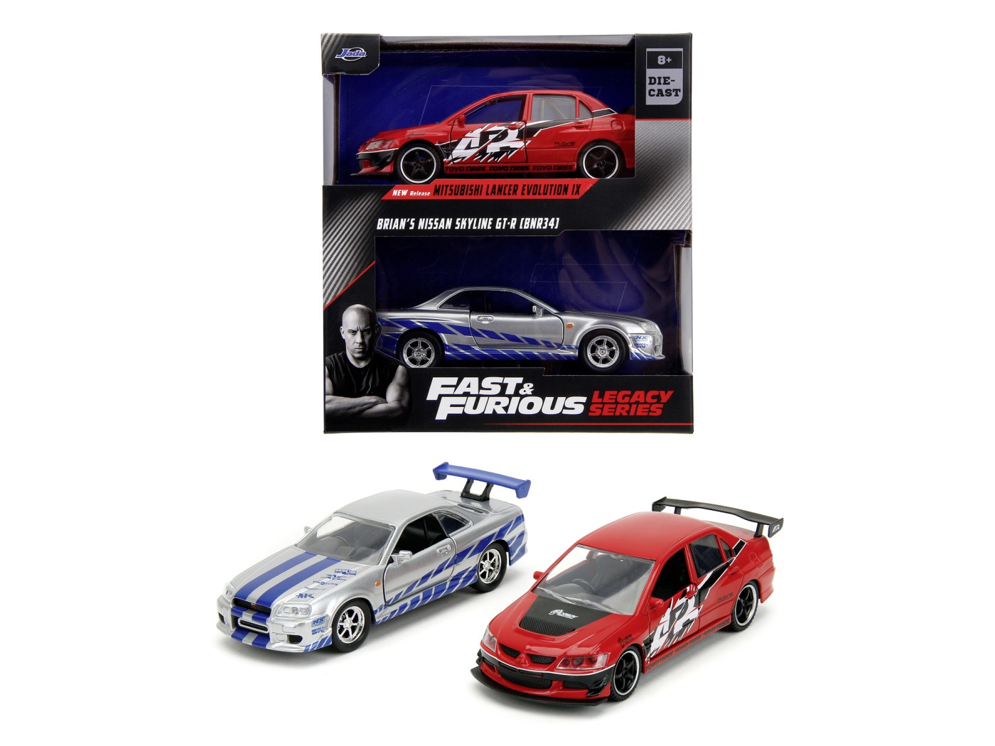 JADA FAST AND FURIOUS SET 2 MASINI METALICE MITSUBISHI LANCER EVOLUTION IX 1:32 [7]