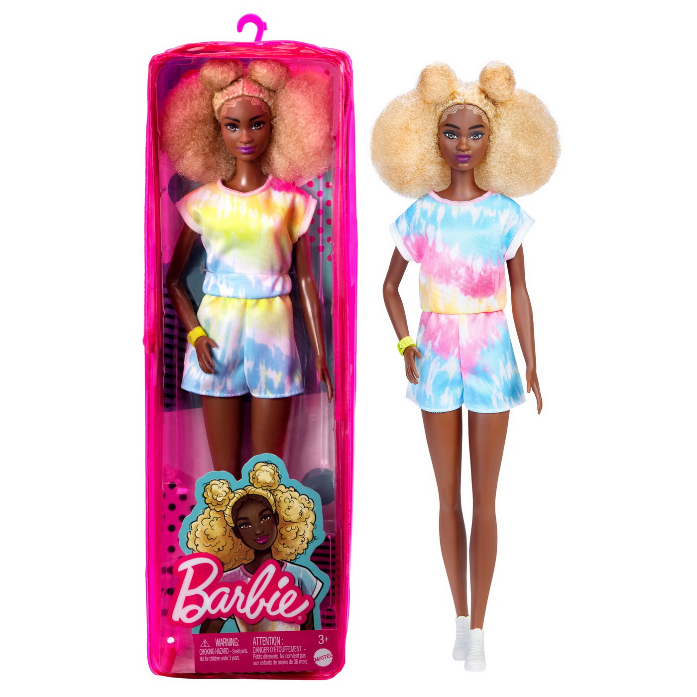 PAPUSA BARBIE FASHIONISTA CU PAR AFRO BLOND [8]