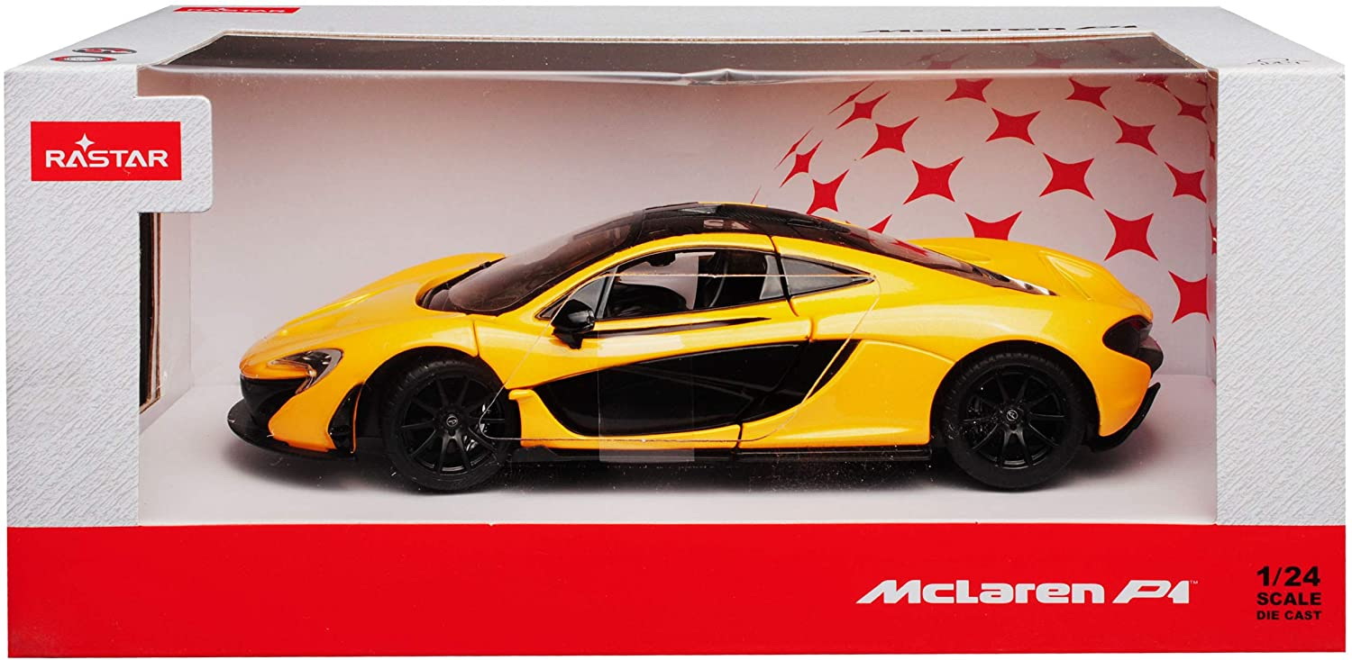 Jucării și jocuri - MASINUTA METALICA McLAREN P1 GALBEN SCARA 1 LA 24