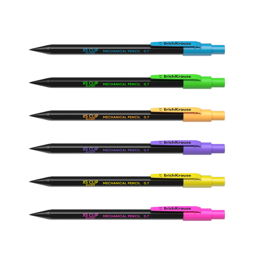 Creion mecanic ErichKrause XS Clip Accent 0.7 mm HB culori diferite [2]