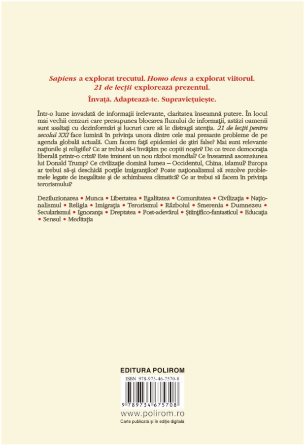 21 de lectii pentru secolul XXI - Yuval Noah Harari [2]