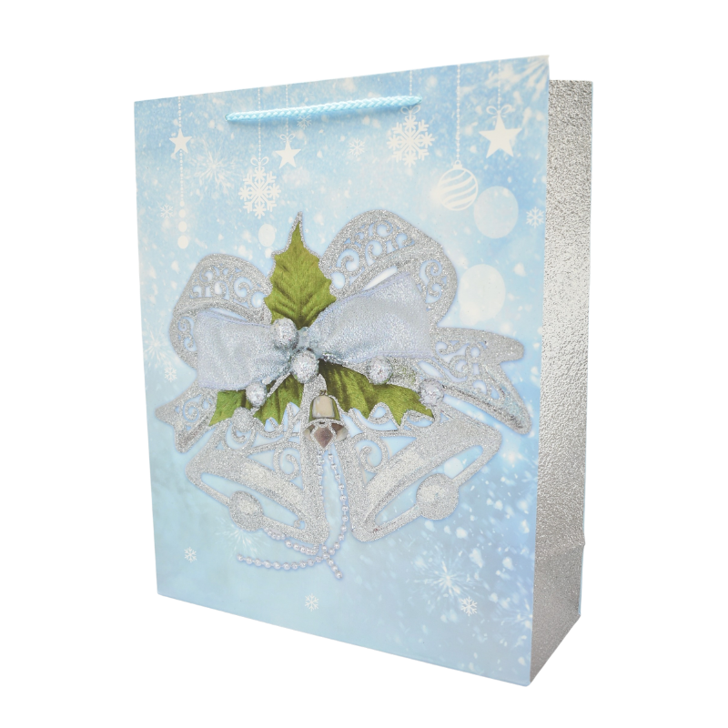 Punga cadou hartie cu motive de craciun 26x32x10 cm [3]