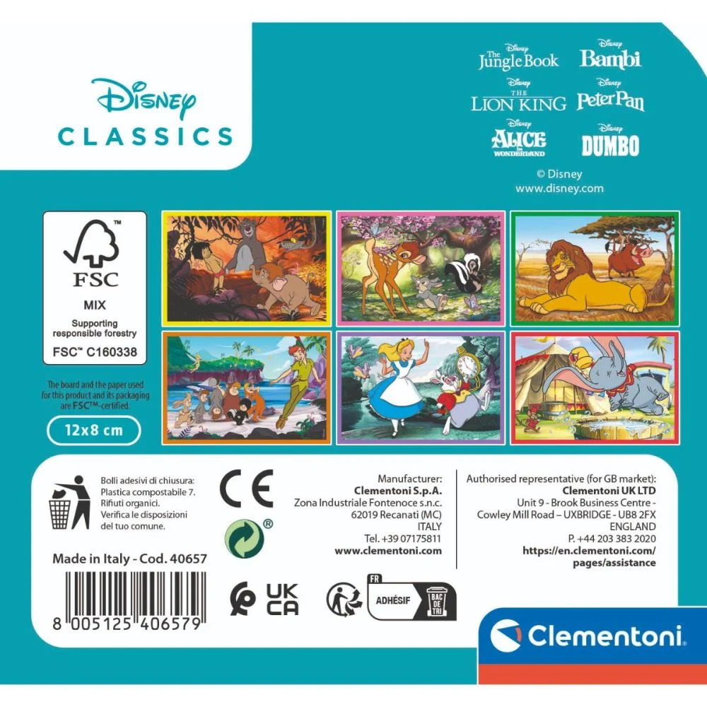 Puzzle Clementoni Disney Classics 6 cuburi 13 x 5 x 12 cm [2]