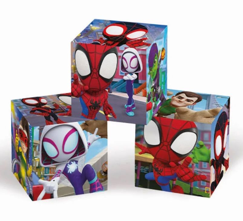 Puzzle cu cuburi Clementoni din 6 piese - Spidey și prietenii lui fantastici [2]