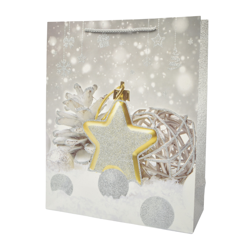 Punga cadou hartie cu motive de craciun 26x32x10 cm [1]