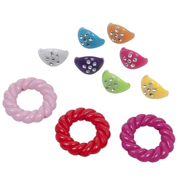 Accesorii creatie bijuterii plastic 20 mm diverse culori Colorarte [1]