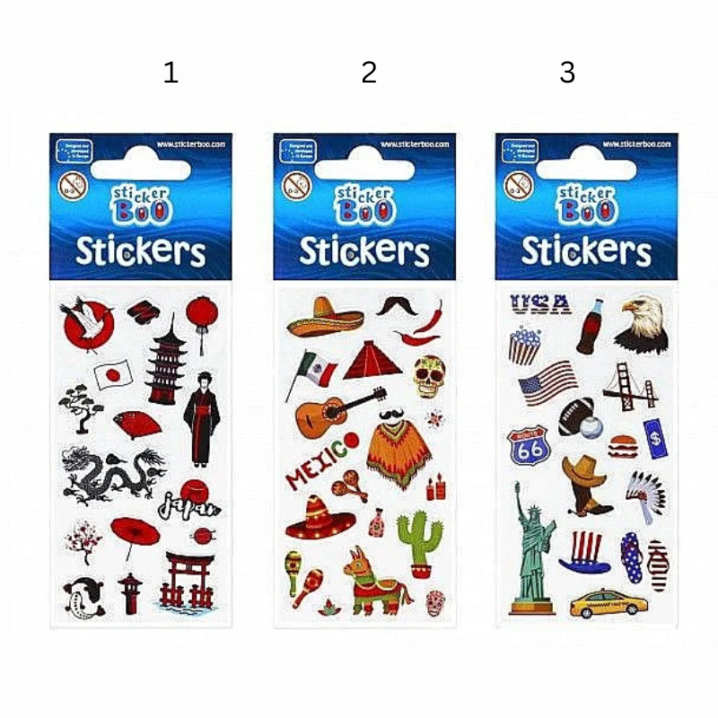 Accesorii creatie sticker calatorii usa /japonia /mexic  6x18 cm Sticker Boo [2]
