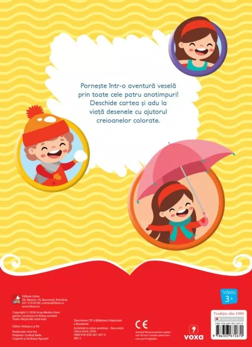 Activitati in orice anotimp. Carte de colorat cu 4 creioane cerate [2]