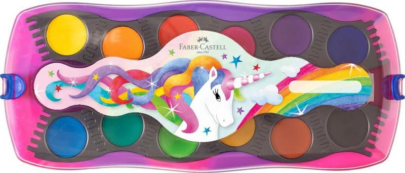 Acuarele 12 culori Connector Unicorni Faber-Castell [3]