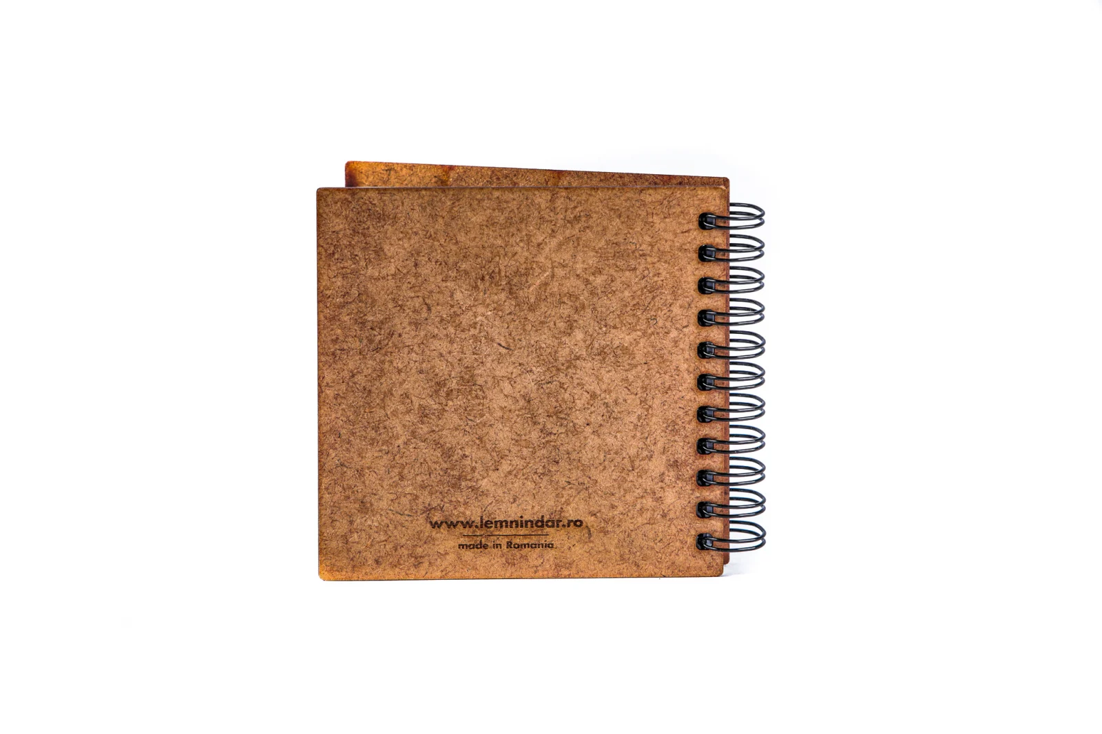 Agenda personalizata din lemn cu trandafir 10 x 10 cm [2]