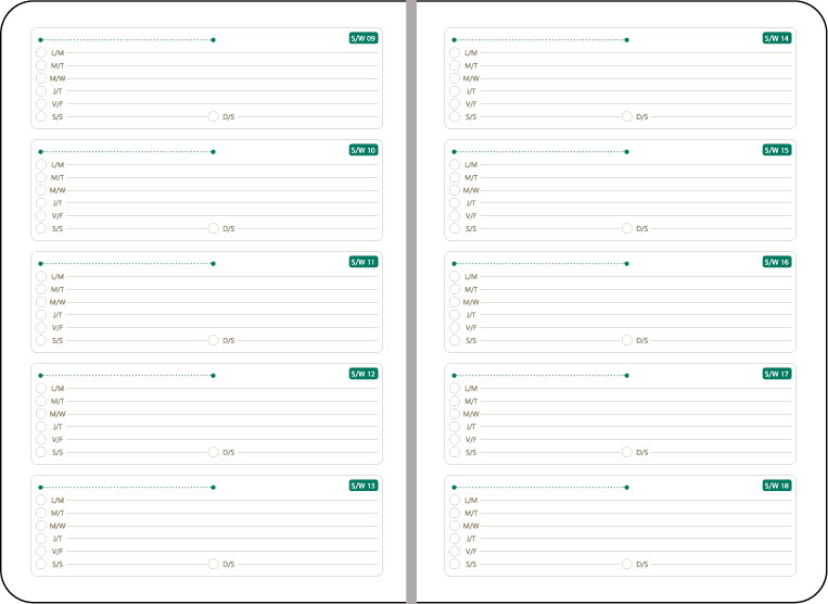 Agenda A5 nedatata verde eco Ego [3]