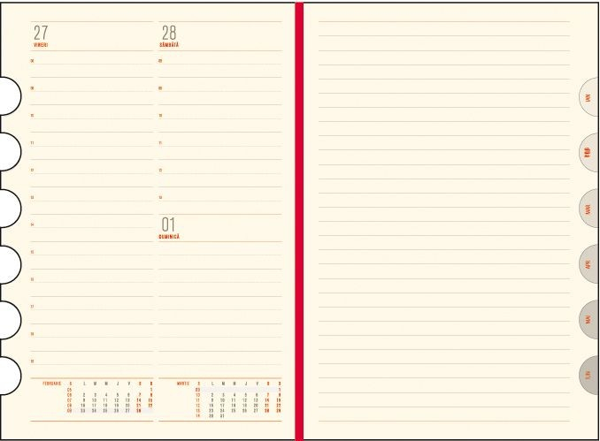 Agenda zilnica A5 Office Ego 16 x 23.5 cm 400 pagini albastru [4]