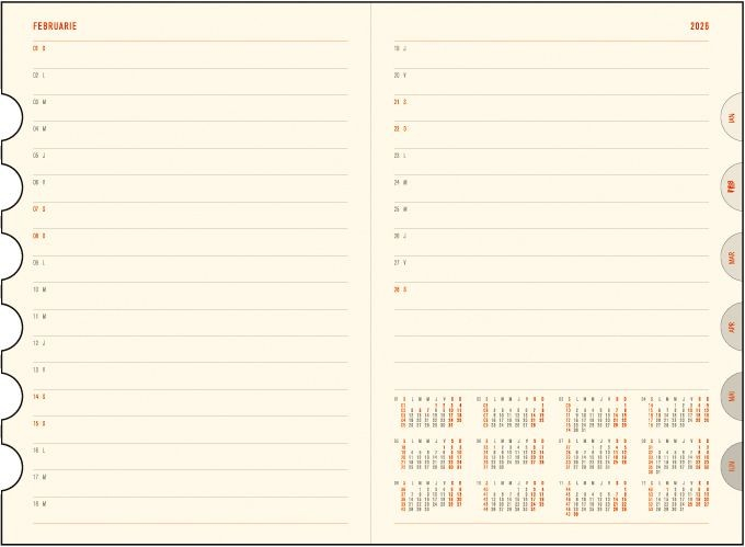 Agenda zilnica A5 Office Ego 16 x 23.5 cm 400 pagini albastru [2]