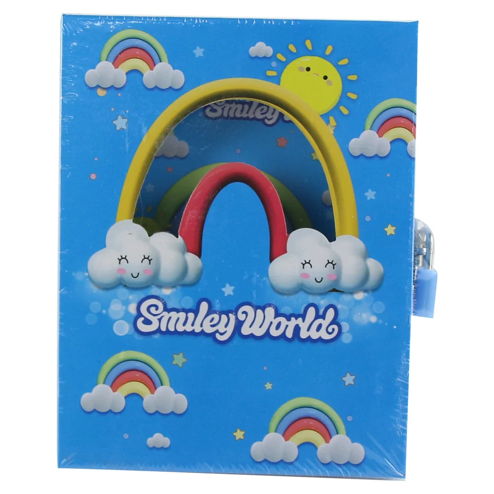 Agenda cu lacat in cutie decorativa 12x16 cm Smiley World [2]