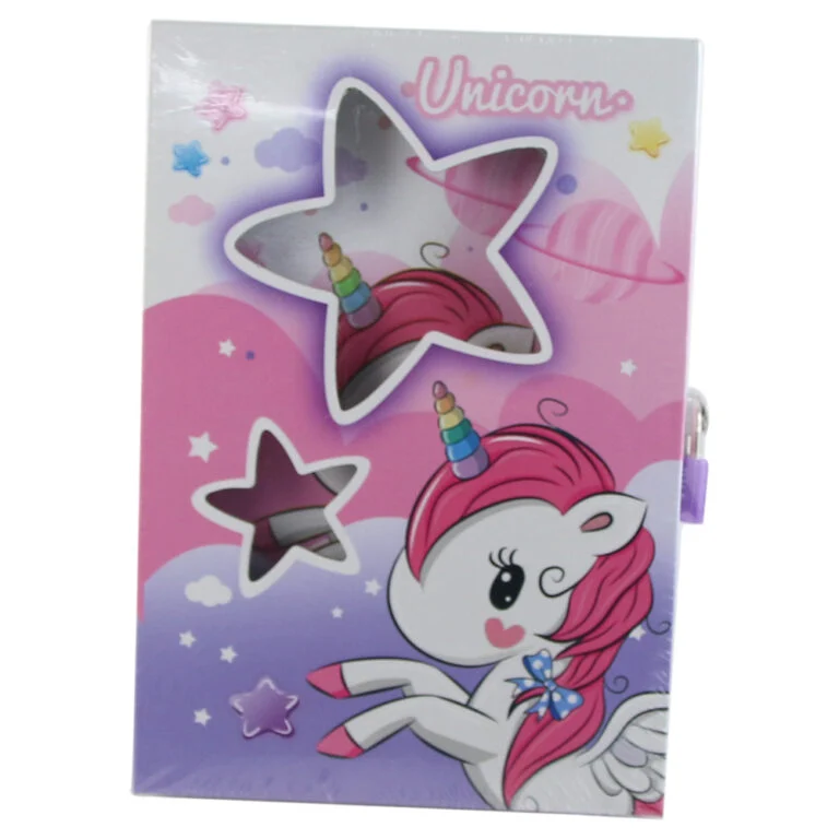 Agenda cu lacat Unicorn 14x20 cm in cutie decorativa [4]