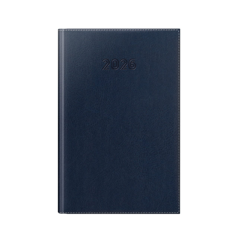 Agenda datata 2026 A5 352pg Corinaldo Deluxe albastru Herlitz [1]
