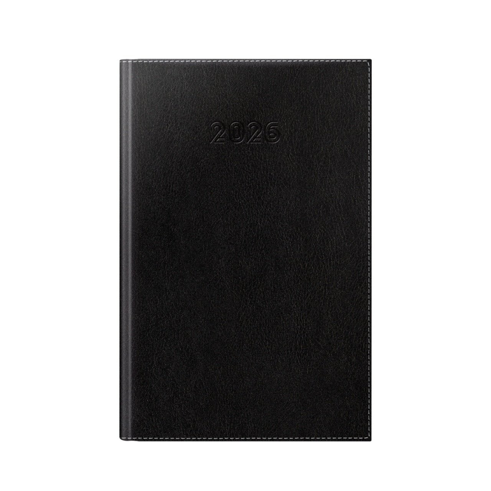 Agenda datata 2026 A5 352pg Corinaldo Deluxe negru Herlitz [1]