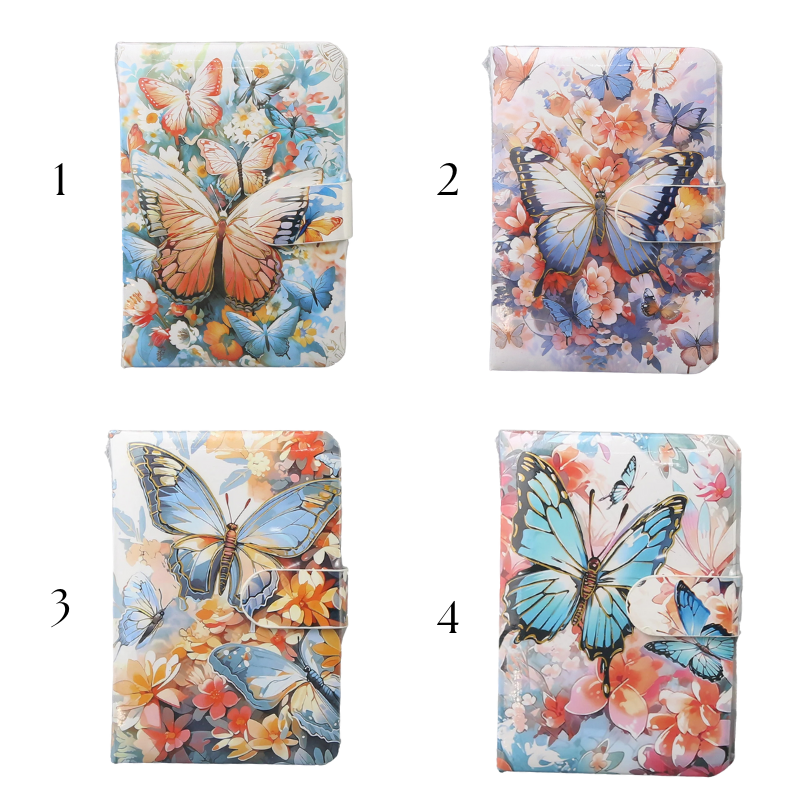 Agenda inchidere magnet 9x13 cm fluture modele diferite [2]