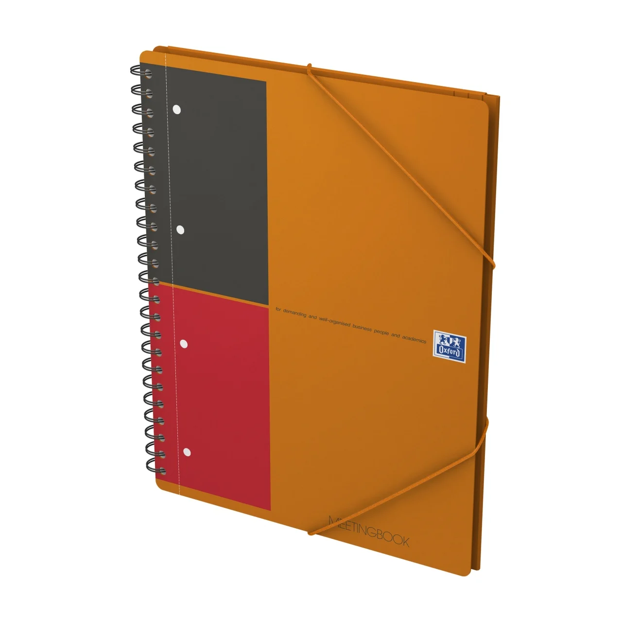 Agenda organizator Oxford International Meeting Book A4+ 80 file hartie Optik 90g/mp spira dubla scribzee dictando portocaliu [2]