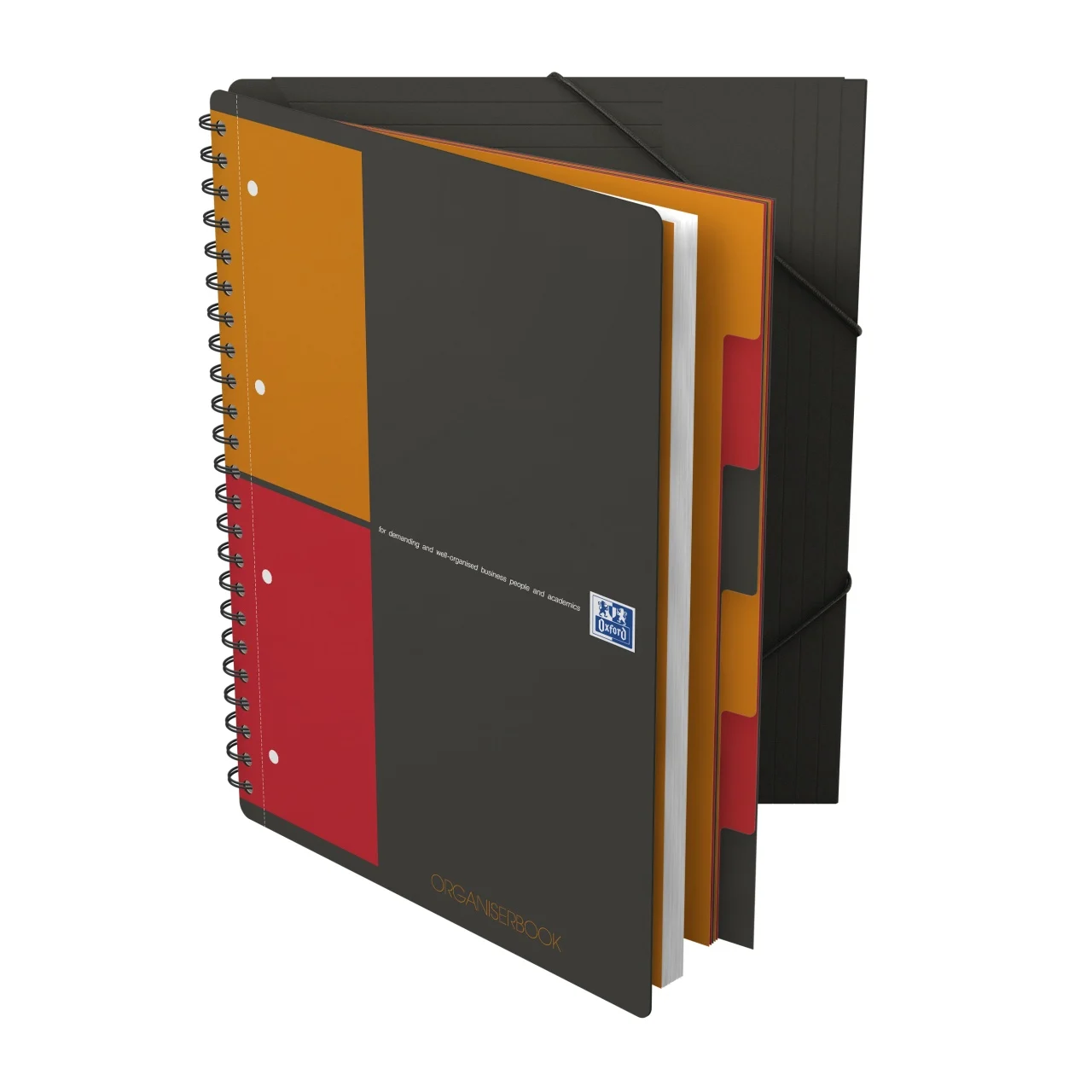 Agenda organizator Oxford International Organiser Book A4+ 80 file hartie Optik 90g/mp spira dubla scribzee matematica gri [2]