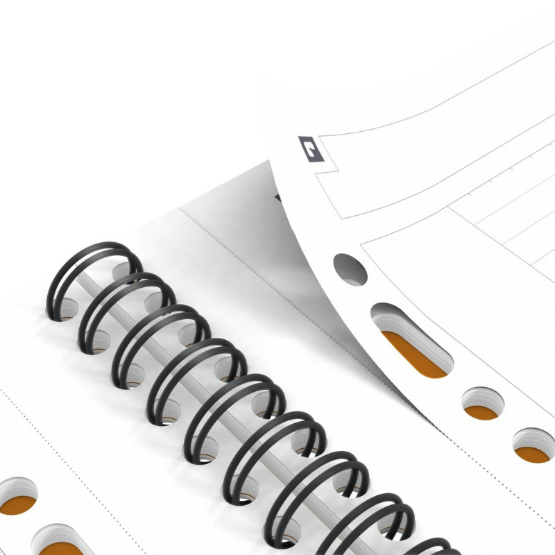 Agenda organizator Oxford International Notebook, A5+ 80 file dictando, portocaliu [6]