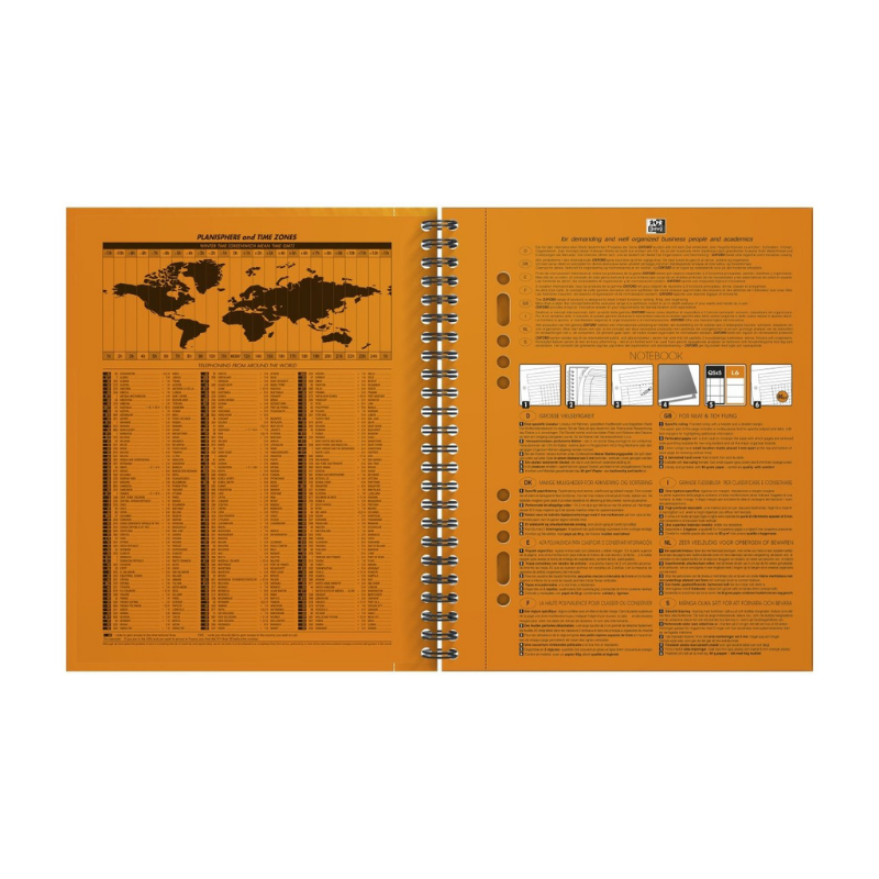 Agenda organizator Oxford International Notebook, A5+ 80 file dictando, portocaliu [3]