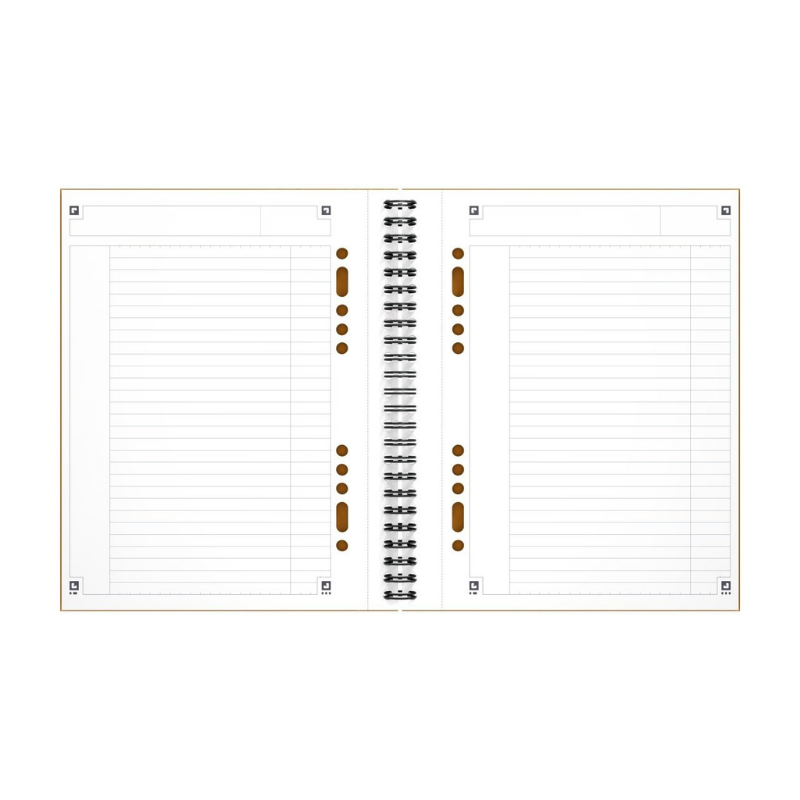 Agenda organizator Oxford International Notebook, A5+ 80 file dictando, portocaliu [2]