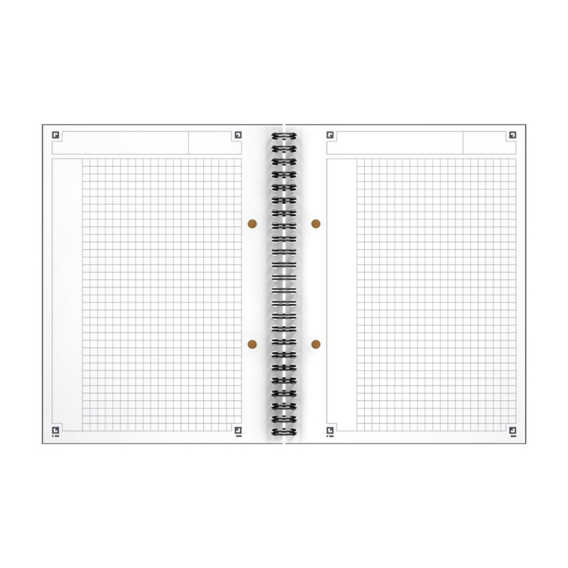 Agenda organizator Oxford International Notebook A5+ 80 file patratele, gri [3]