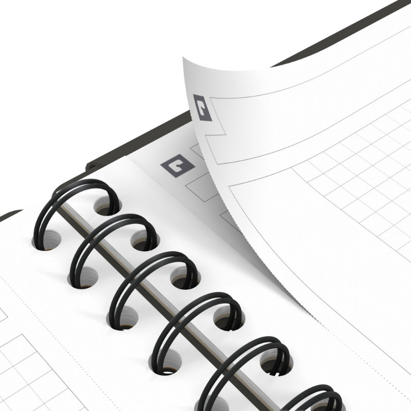 Agenda organizator Oxford International Meeting Book B5 80 file patratele, gri [4]