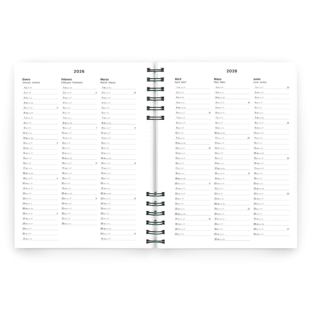 Agenda saptaminala 2026 Plus Wire-O Negru Back To Basics Miquelrius [3]