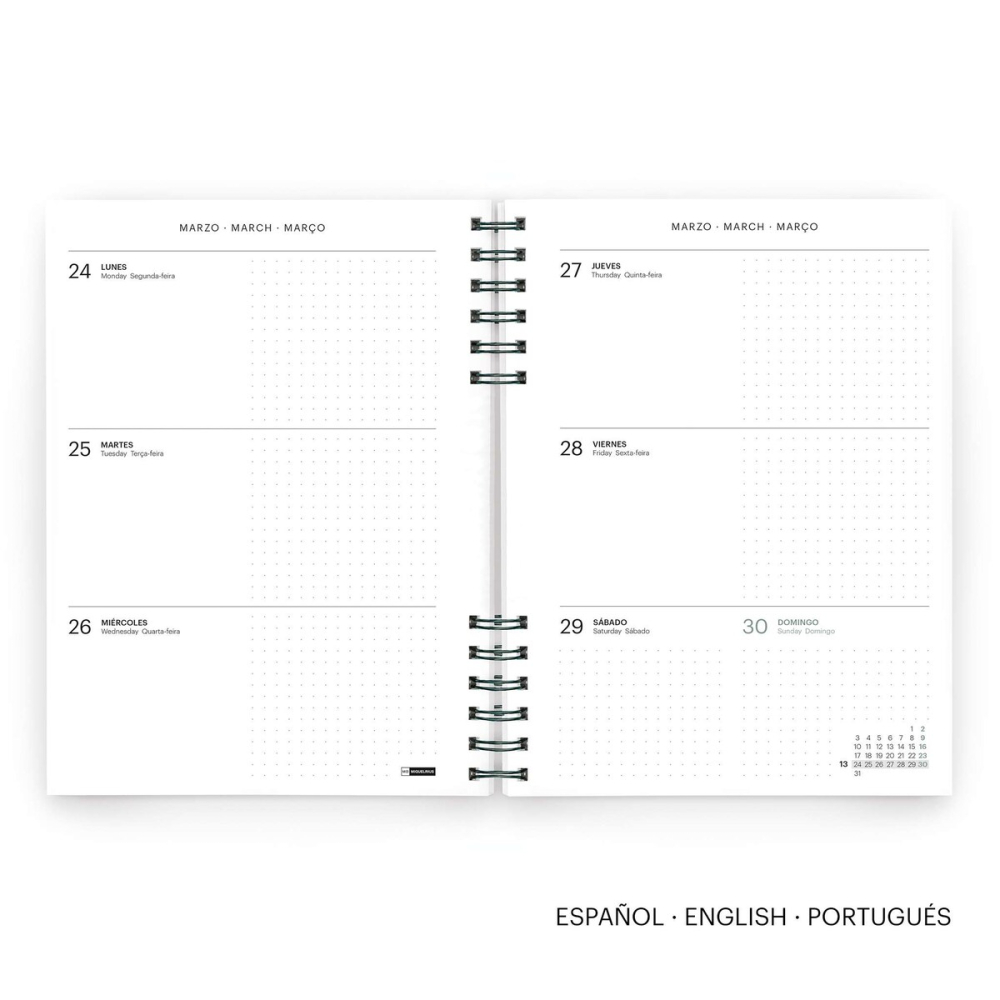 Agenda saptaminala 2026 Plus Wire-O Negru Back To Basics Miquelrius [2]