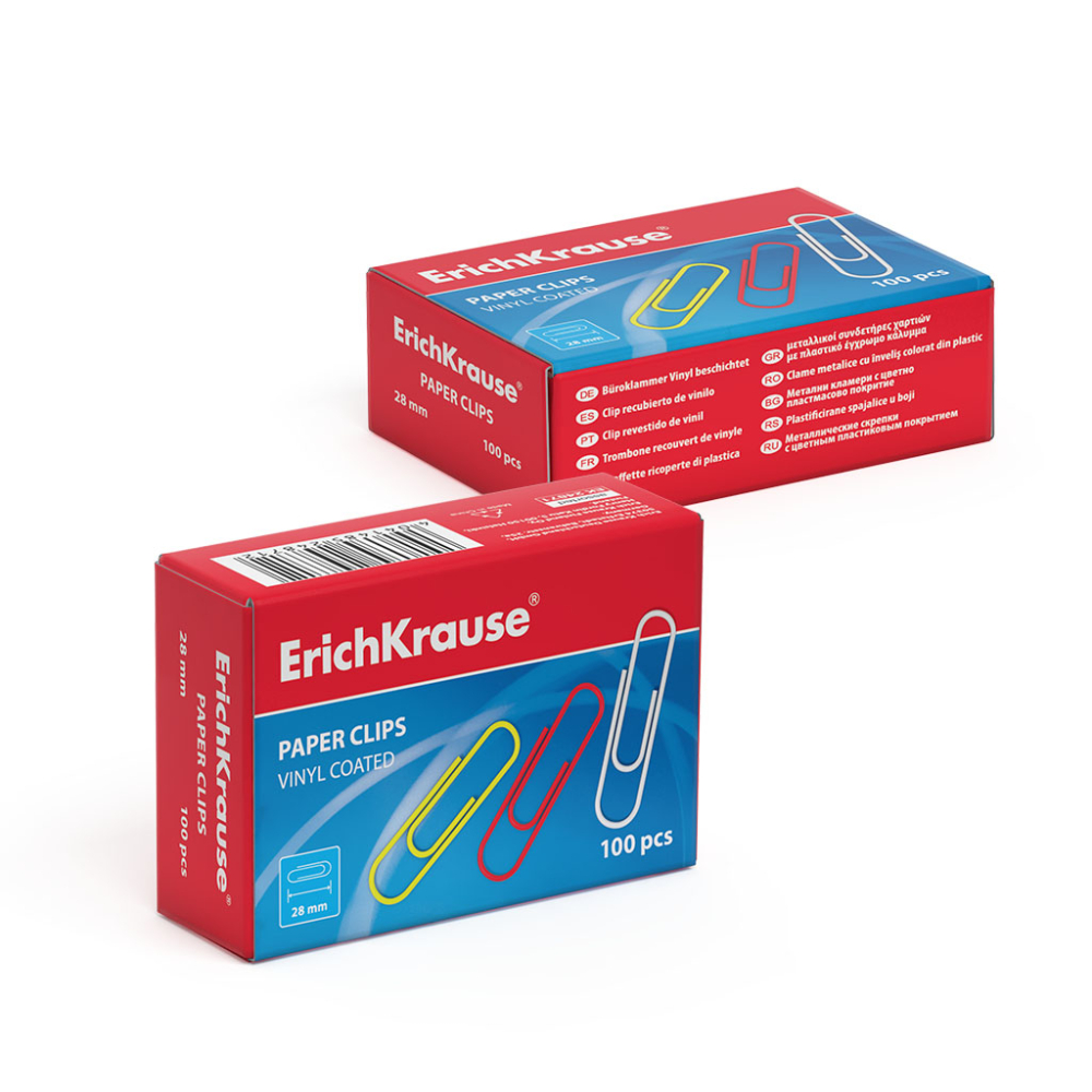 Agrafe hartie ErichKrause Classic 28mm culori asortate [2]