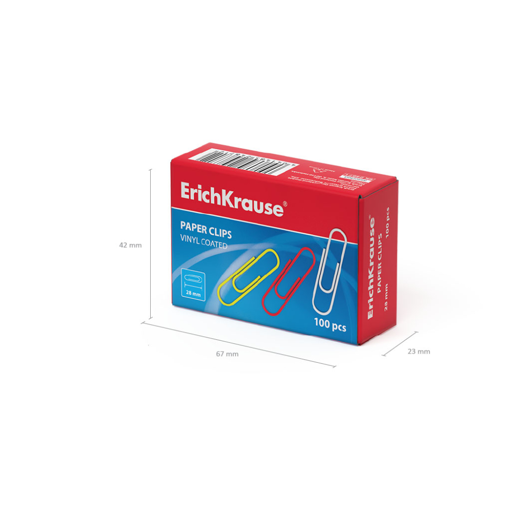 Agrafe hartie ErichKrause Classic 28mm culori asortate [3]