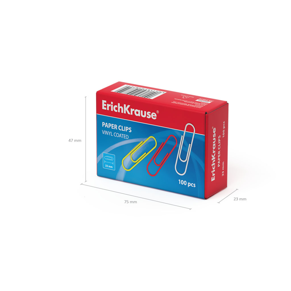 Agrafe hartie ErichKrause Classic 33mm culori asortate [5]