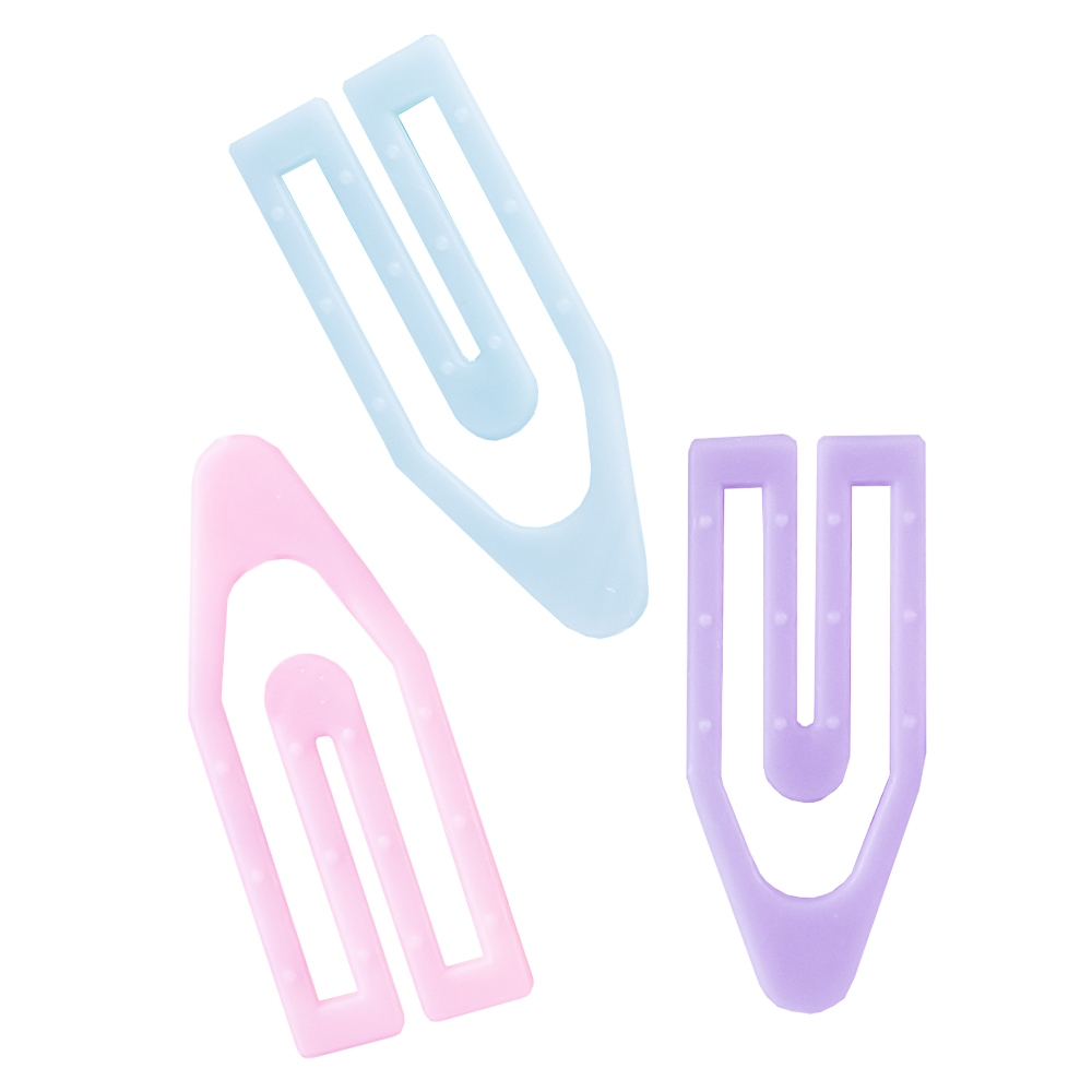 Agrafe plastic 38mm 60 buc set pastel Bachang culori diferite [5]