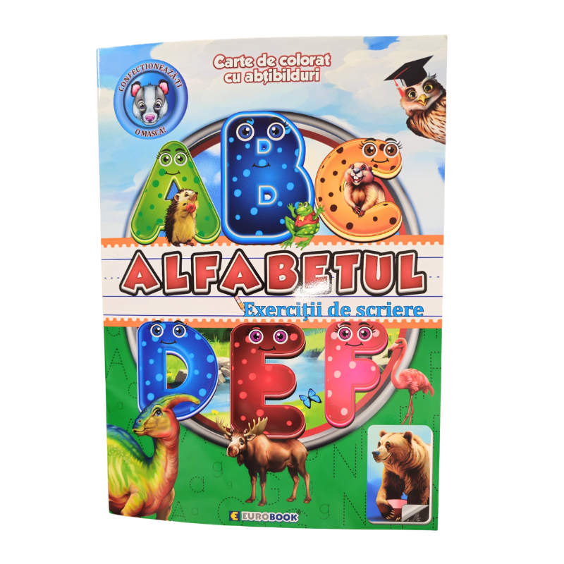 Alfabetul exercitii de scriere A4 colorat si abtibilduri [1]