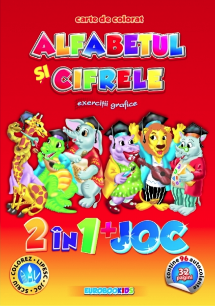 Alfabetul si cifrele – Carte de colorat cu exercitii grafice si joc [1]