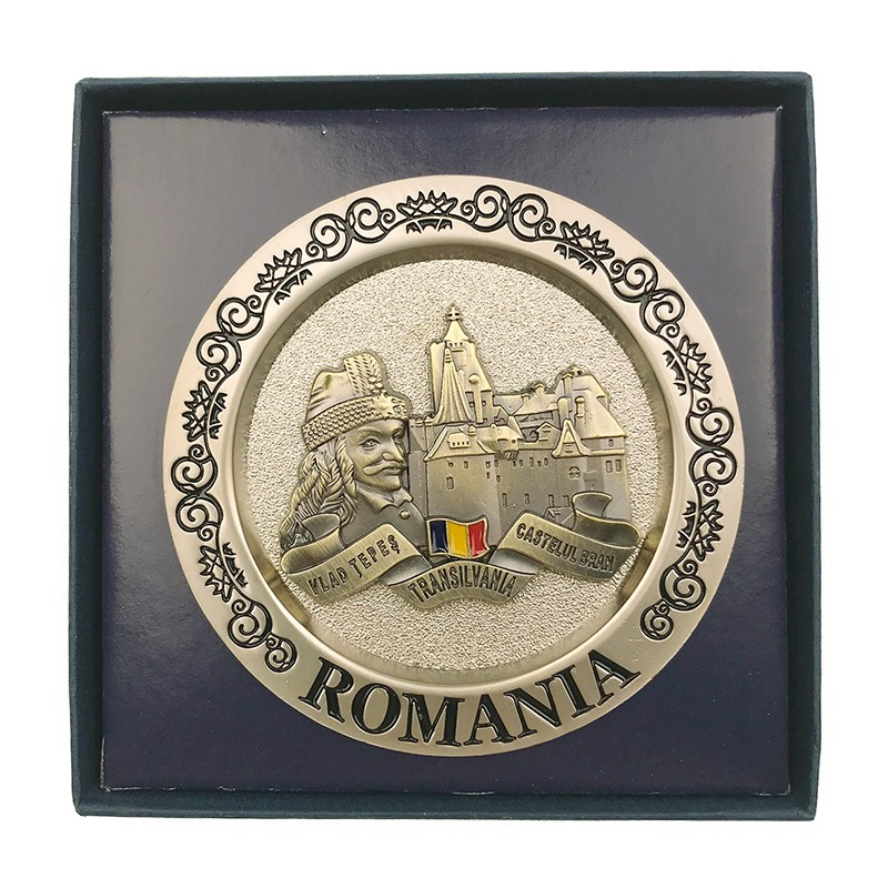 Aplica in forma de farfurie metalica 8 cm Castelul Bran [2]