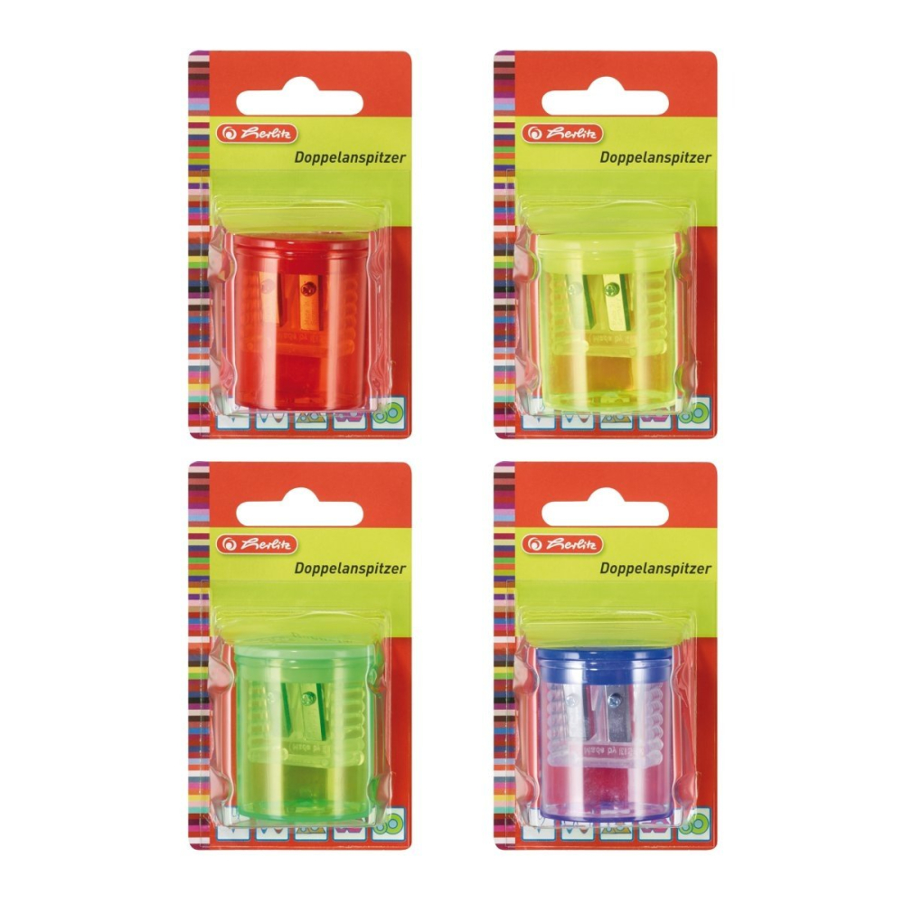 Ascutitoare dubla cu container plastic Herlitz blister [4]