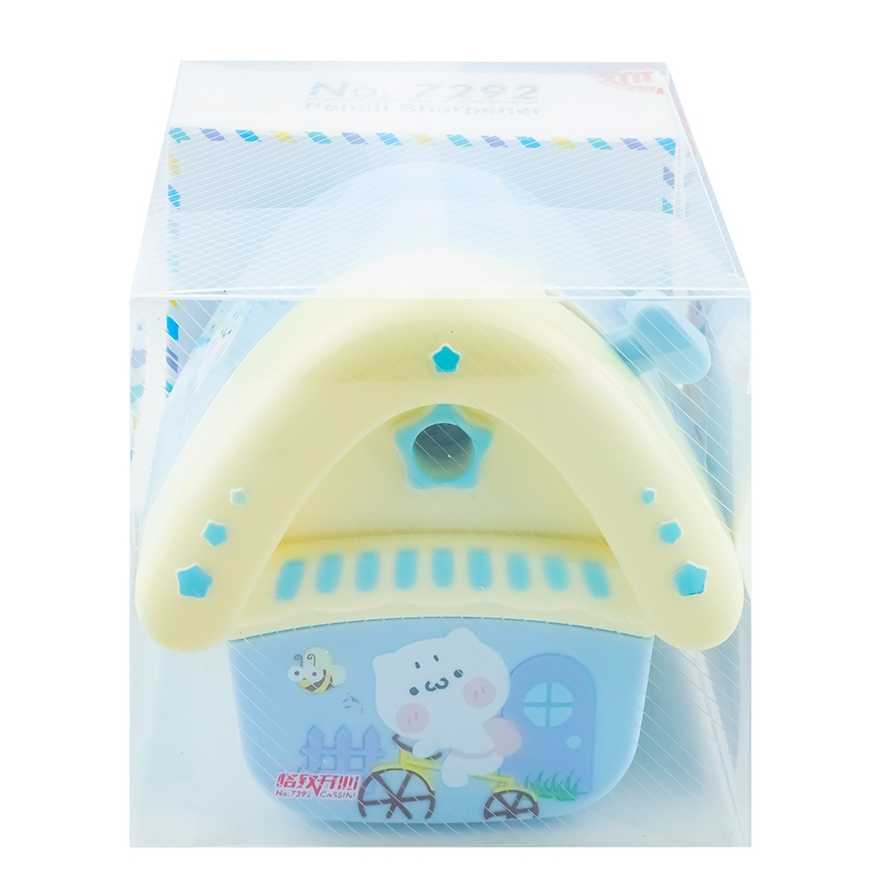 Ascutitoare cu manivela model casuta 10x10x8 cm diverse culori [3]