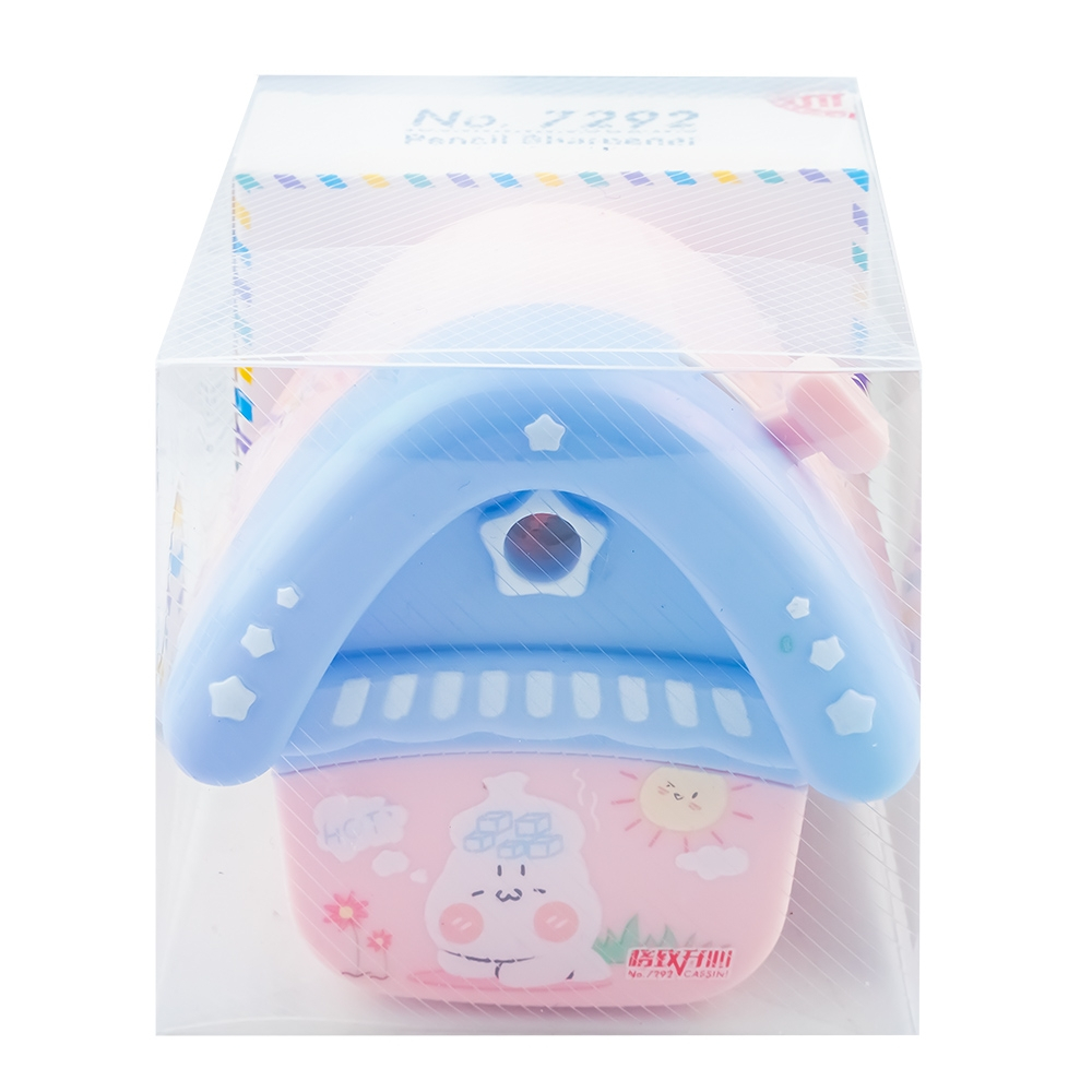 Ascutitoare cu manivela model casuta 10x10x8 cm diverse culori [2]