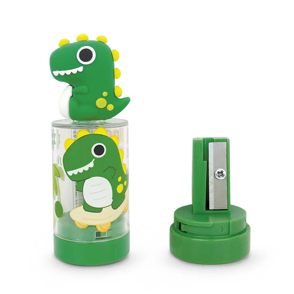 Ascutitoare simpla cu container verde model dinozaur [2]