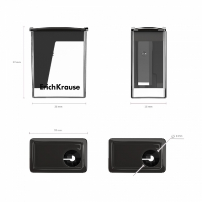 Ascutitoare plastic City Mini cu container Erich Krause culori diferite [2]