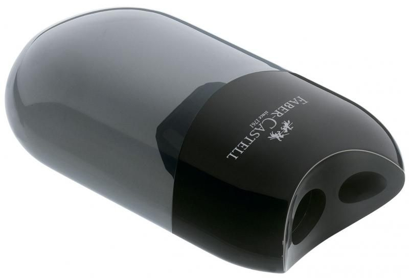Ascutitoare plastic dubla cu container neagra Faber-Castell [2]