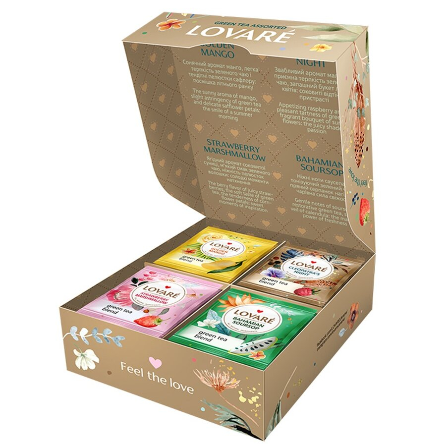 Ceai verde asortat Assorted Green Tea 32 plicuri x 1.5 g Lovare [2]