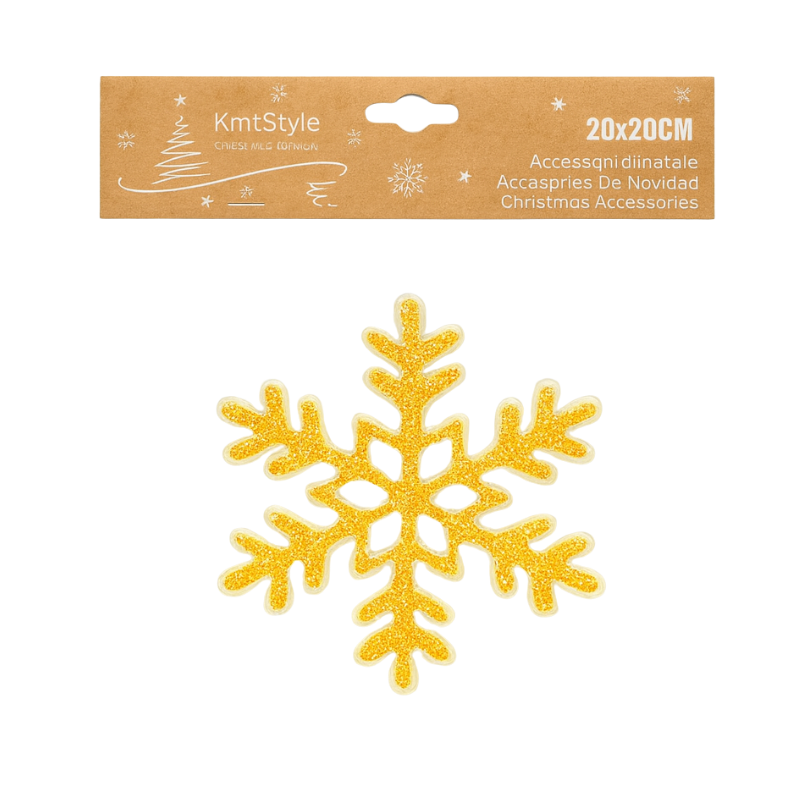 Autocolant Fulg de nea cu glitter 20x20 cm [2]